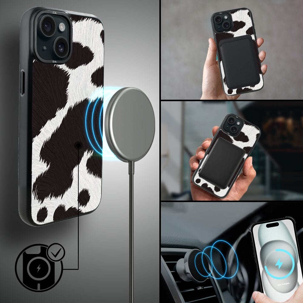 Etui do iPhone 15 IBIZU DropGuard Matt z MagSafe, Zew Natury, Polska Krowa - obrazek 8