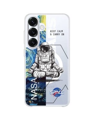 Etui do Samsung Galaxy S25 Plus z MagSafe przeźroczyste, silikonowe Flexi, Keep Calm in Cosmos