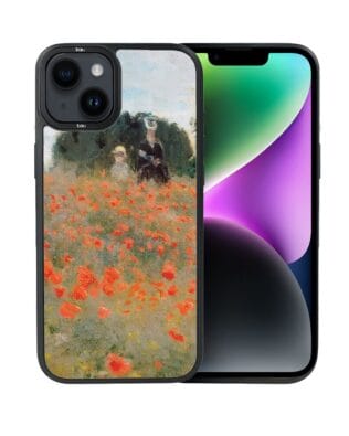 Etui do iPhone 14 IBIZU DropGuard Matt z MagSafe, Claude Monet, pole maków