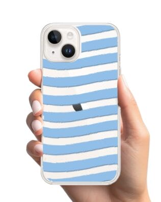 Etui do iPhone 13 Mini przeźroczyste, silikonowe Flexi, fale morskie