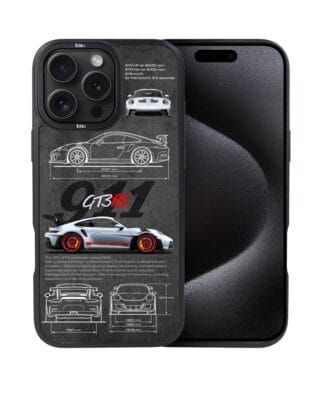 Etui do iPhone 15 Pro IBIZU DropGuard Matt z MagSafe, TechDrive, 911 GT3 RS