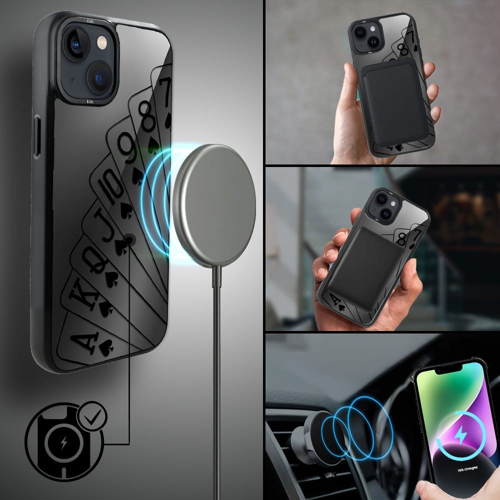 Etui do iPhone 14 Plus IBIZU DropGuard Matt z MagSafe, Midnight, Karty do gry - obrazek 8