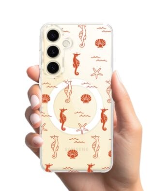 Etui do Samsung Galaxy S24 Plus z MagSafe przeźroczyste, silikonowe Flexi, wakacyjne wzory