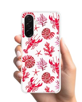 Etui do Samsung Galaxy A26 5G z MagSafe przeźroczyste, silikonowe Flexi, krab, muszle