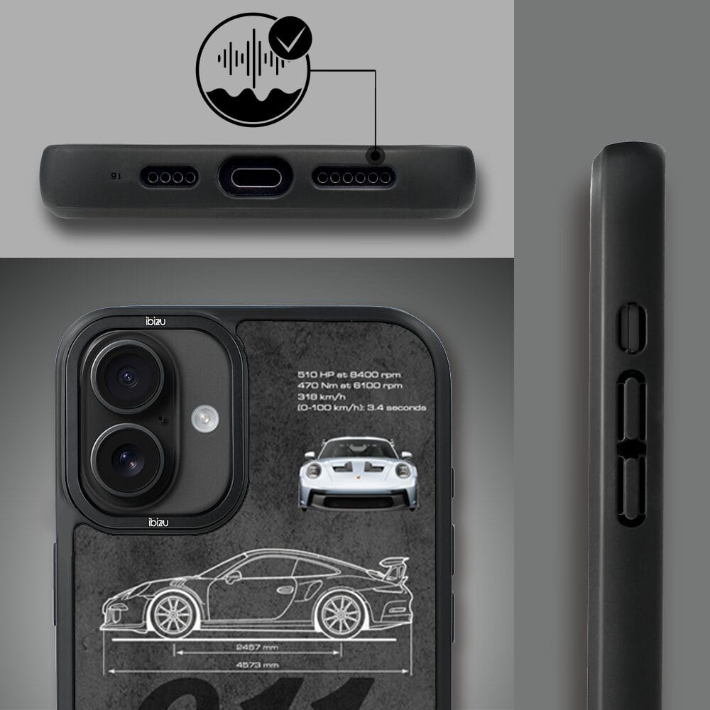 Etui do iPhone 16 Plus IBIZU DropGuard Matt z MagSafe, TechDrive, 911 GT3 RS - obrazek 6