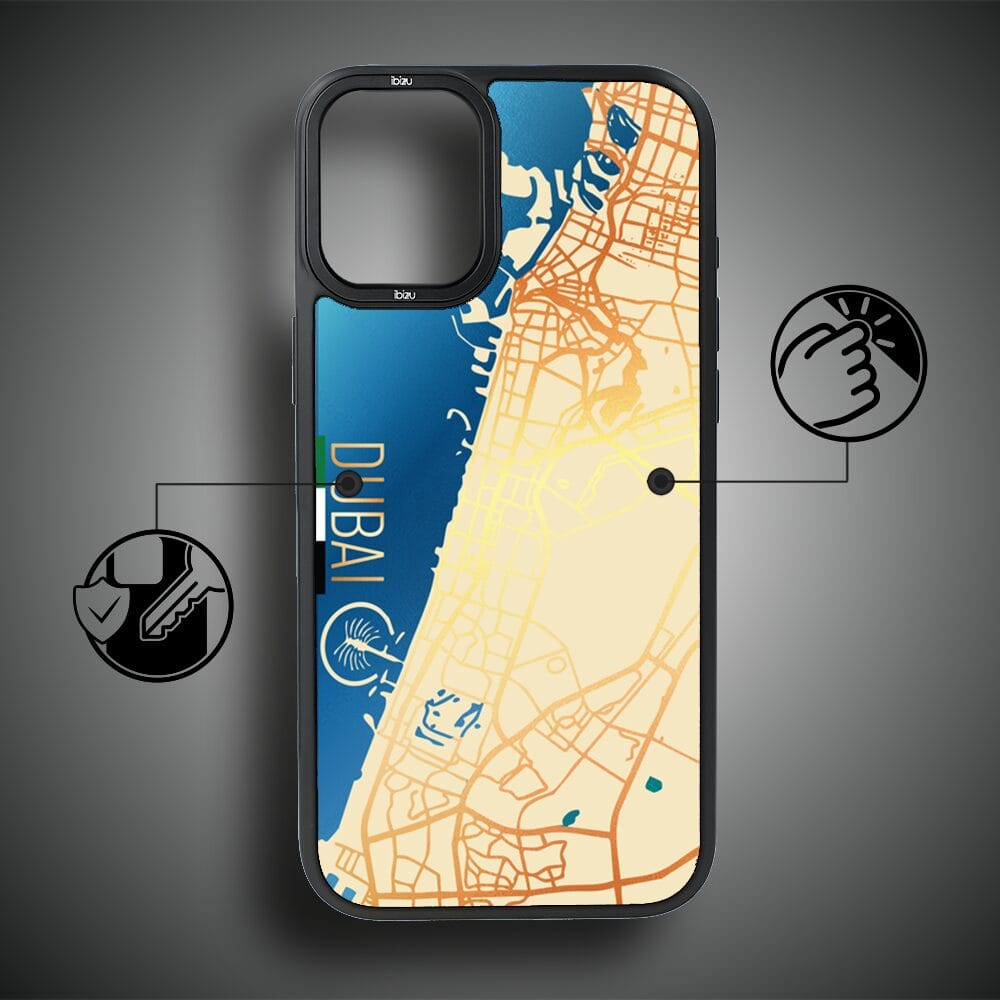Etui do iPhone 16 IBIZU DropGuard Matt z MagSafe, Mapy Świata, Dubai - obrazek 7