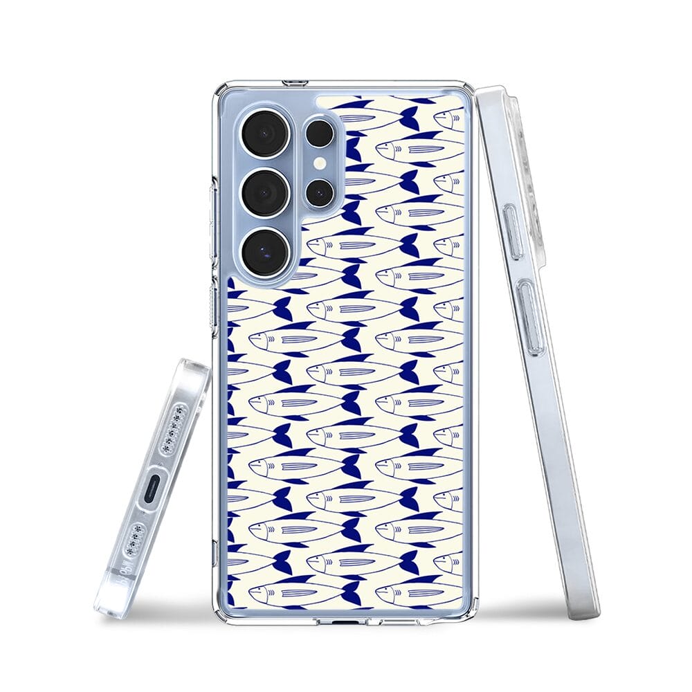 Etui do Samsung Galaxy S25 Ultra z MagSafe przeźroczyste, silikonowe Flexi, pływające rybki - obrazek 3