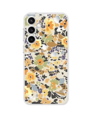 Etui do Samsung Galaxy S23 przeźroczyste, silikonowe Flexi, malowane kwiatki