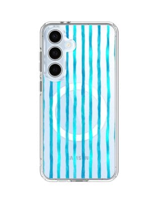 Etui do Samsung Galaxy S24 FE z MagSafe przeźroczyste, silikonowe Flexi, szept fal