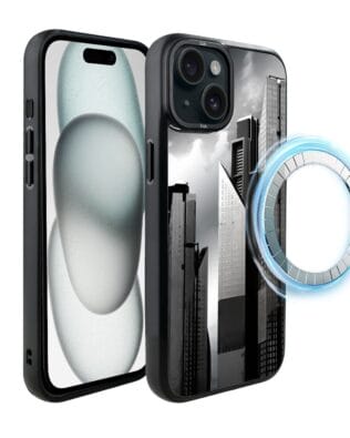 Etui do iPhone 15 Plus IBIZU DropGuard Matt z MagSafe, Noir City, Manhattan