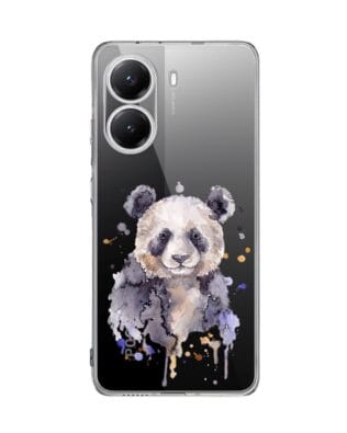 Etui do Xiaomi POCO X7 Pro przeźroczyste, silikonowe Flexi, Akwarelowe Zoo, Panda
