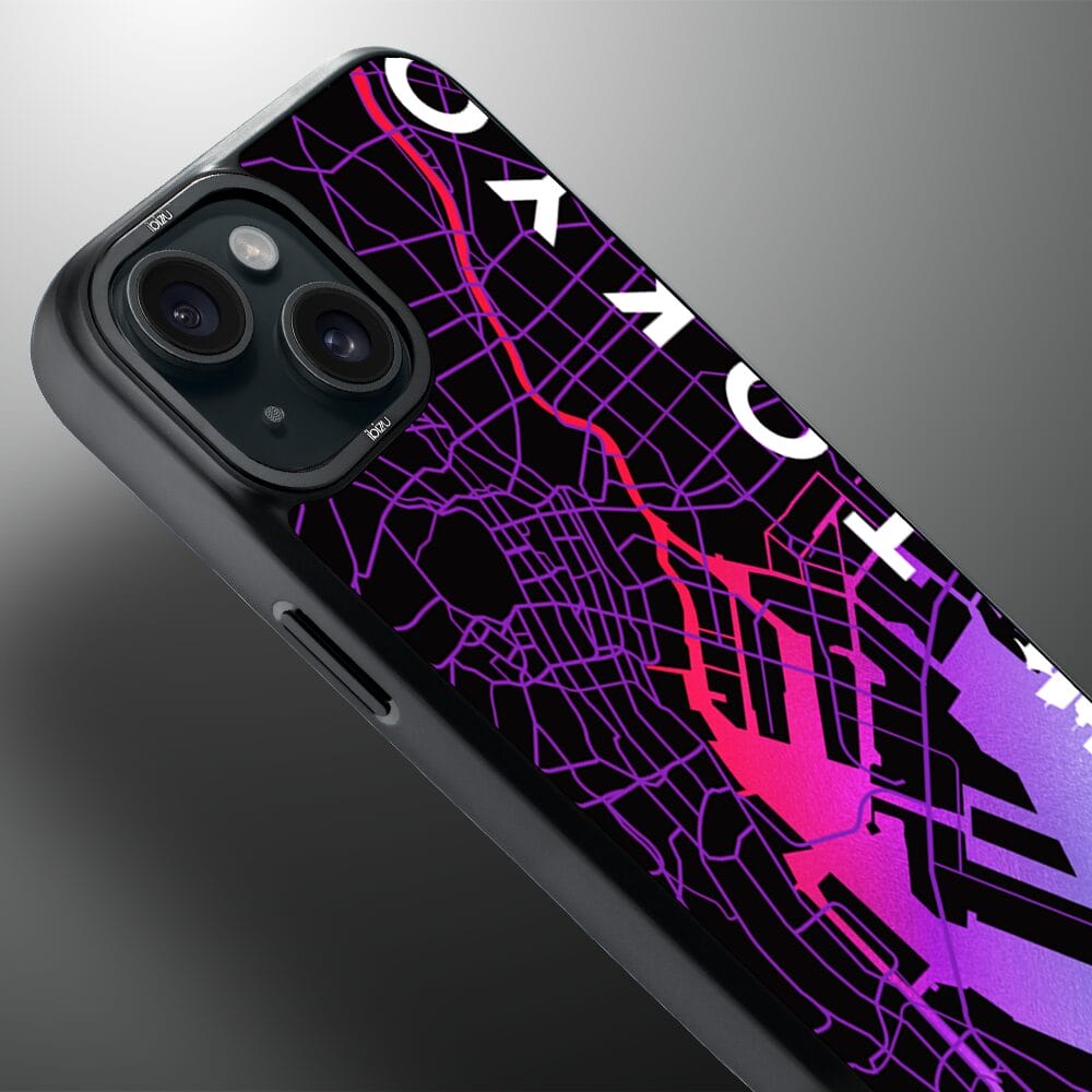 Etui do iPhone 15 IBIZU DropGuard Matt z MagSafe, Mapy Świata, Tokyo - obrazek 4