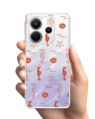 Etui do Xiaomi Redmi Note 14 4G przeźroczyste, silikonowe Flexi, wakacyjne wzory