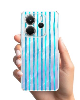 Etui do Xiaomi Redmi Note 14 4G przeźroczyste, silikonowe Flexi, szept fal
