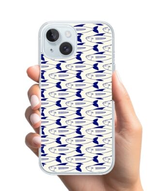 Etui do iPhone 15 przeźroczyste, silikonowe Flexi, pływające rybki