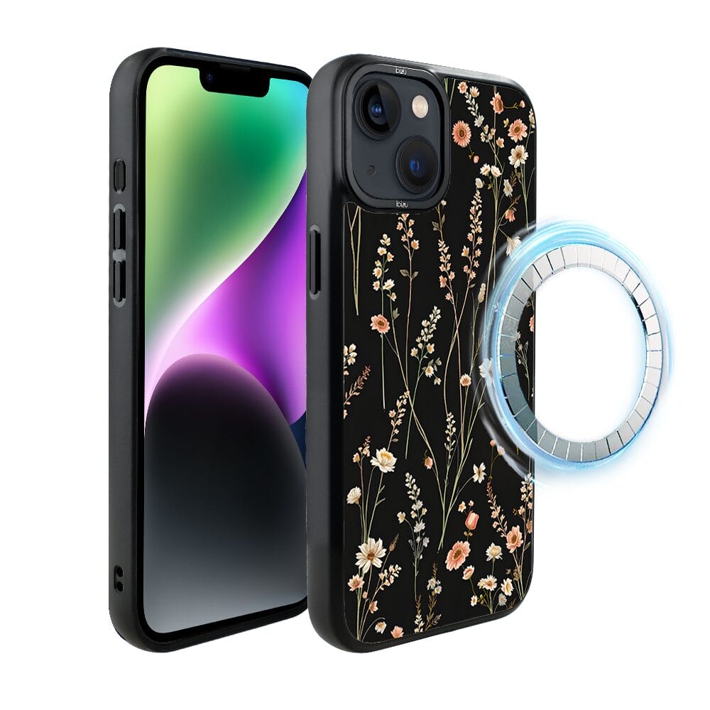 Etui do iPhone 14 Plus IBIZU DropGuard Matt z MagSafe, Pastel Bloom, Północny ogród