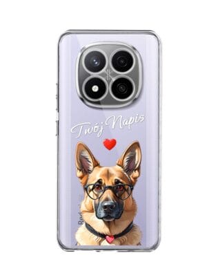 Etui do Xiaomi Redmi Note 14 Pro 4G przeźroczyste, silikonowe Flexi, Puppy Love, pies rasy Owczarek Niemiecki