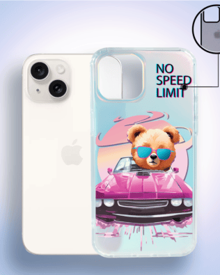 Etui do iPhone 14 IBIZU California Sunset, zmieniające kolor, Pink Car, różowy samochód