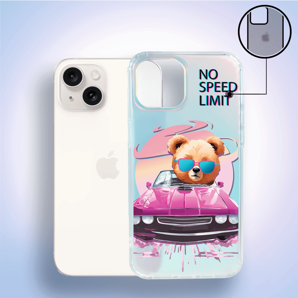 Etui do iPhone 14 IBIZU California Sunset, zmieniające kolor, Pink Car, różowy samochód - obrazek 2