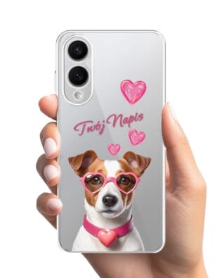 Etui do Samsung Galaxy S25 Edge przeźroczyste, silikonowe Flexi, Puppy Love, pies rasy Jack Russell Terrier