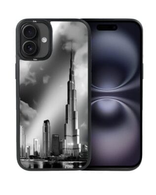 Etui do iPhone 16 Plus IBIZU DropGuard Matt z MagSafe, Noir City, Burj Khalifa