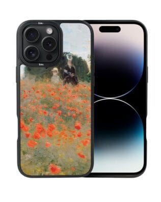 Etui do iPhone 14 Pro Max IBIZU DropGuard Matt z MagSafe, Claude Monet, pole maków