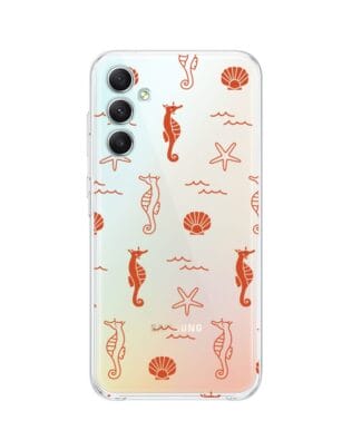 Etui do Samsung Galaxy A34 5G przeźroczyste, silikonowe Flexi, wakacyjne wzory