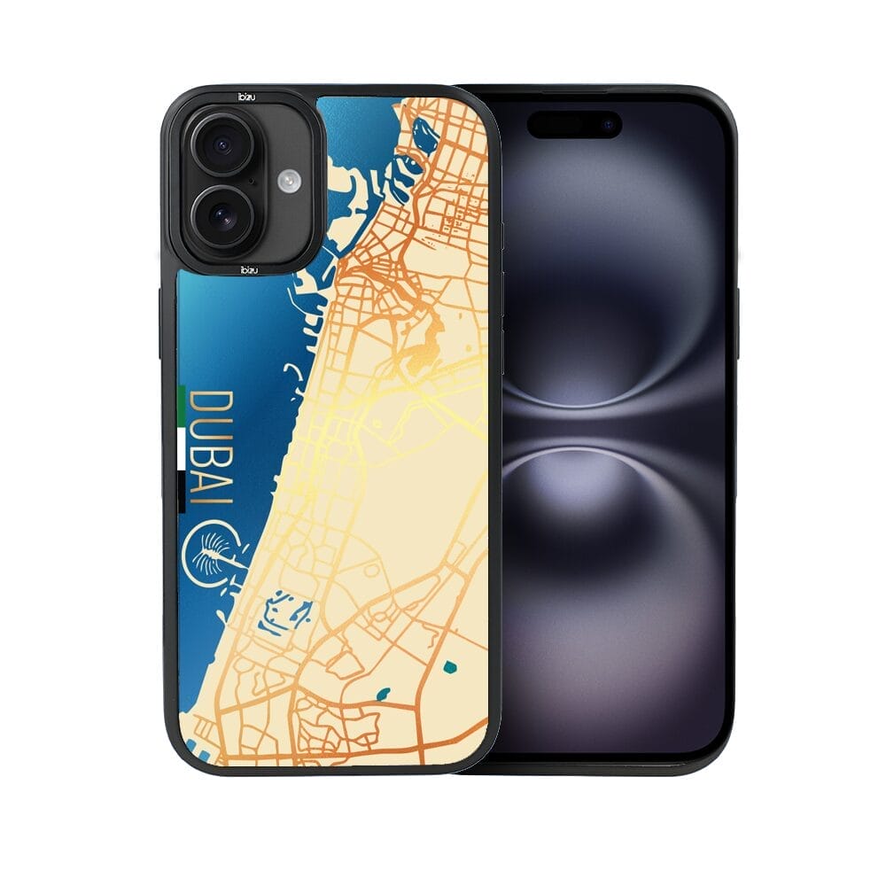 Etui do iPhone 16 IBIZU DropGuard Matt z MagSafe, Mapy Świata, Dubai - obrazek 2