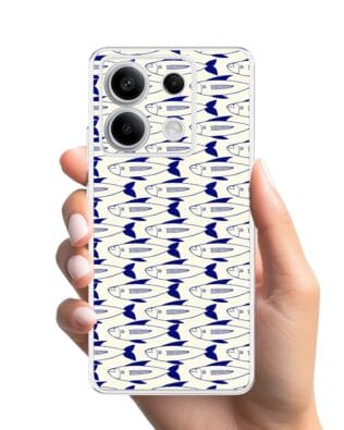 Etui do Xiaomi Redmi Note 13 Pro 5G przeźroczyste, silikonowe Flexi, pływające rybki