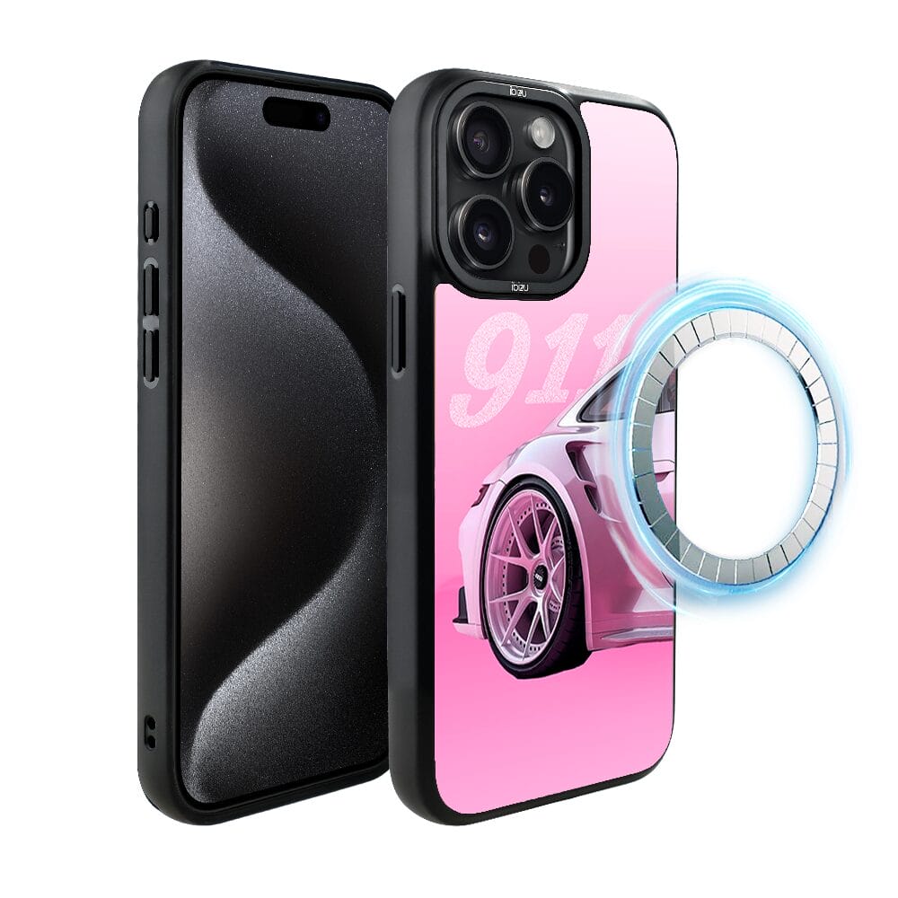 Etui do iPhone 15 Pro Max IBIZU DropGuard Matt z MagSafe, TechDrive, 911 różowe