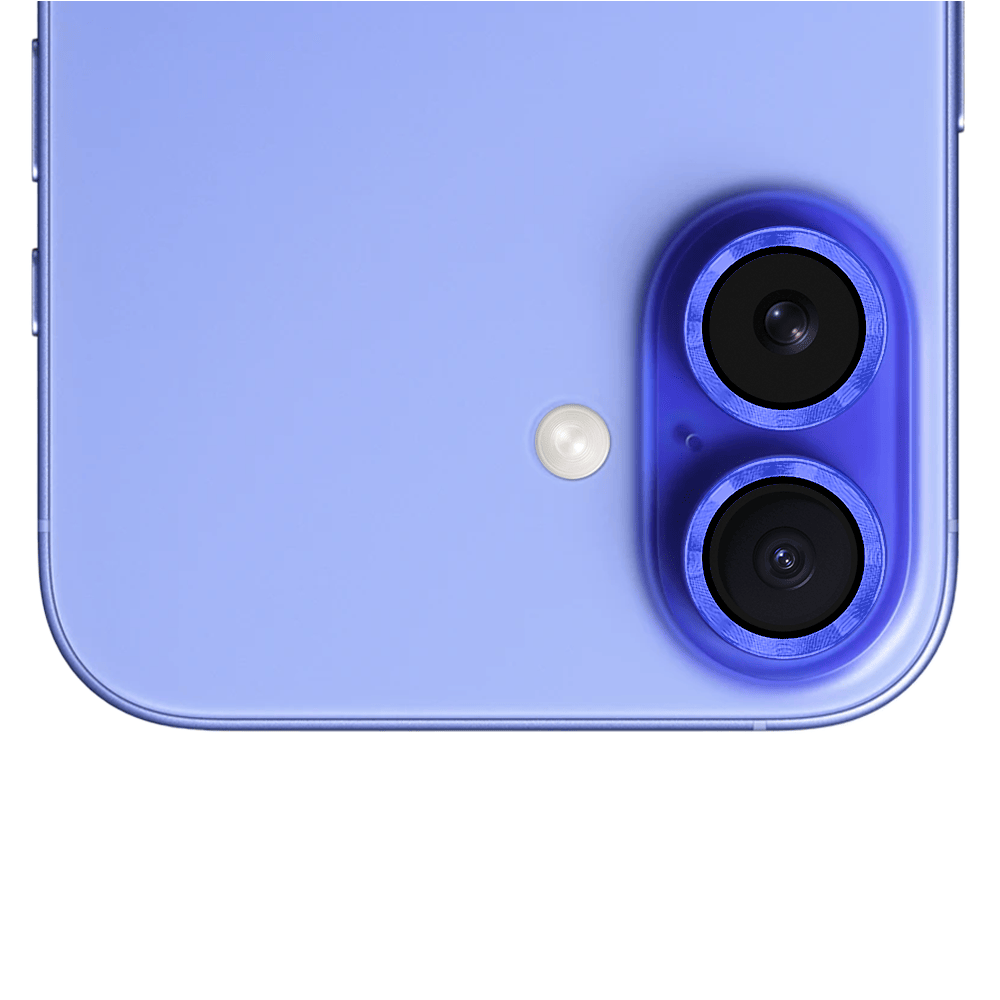 Metalowa osłona obiektywu aparatu ze szkła hartowanego 9H do iPhone 16 Plus, 1 zestaw, ultramaryna - obrazek 5