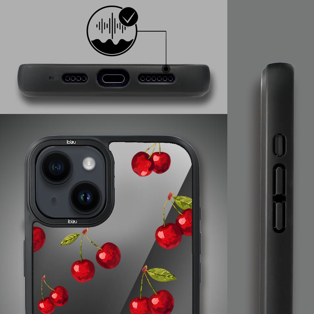 Etui do iPhone 14 IBIZU DropGuard Matt z MagSafe, Midnight, Wiśniowa noc - obrazek 6