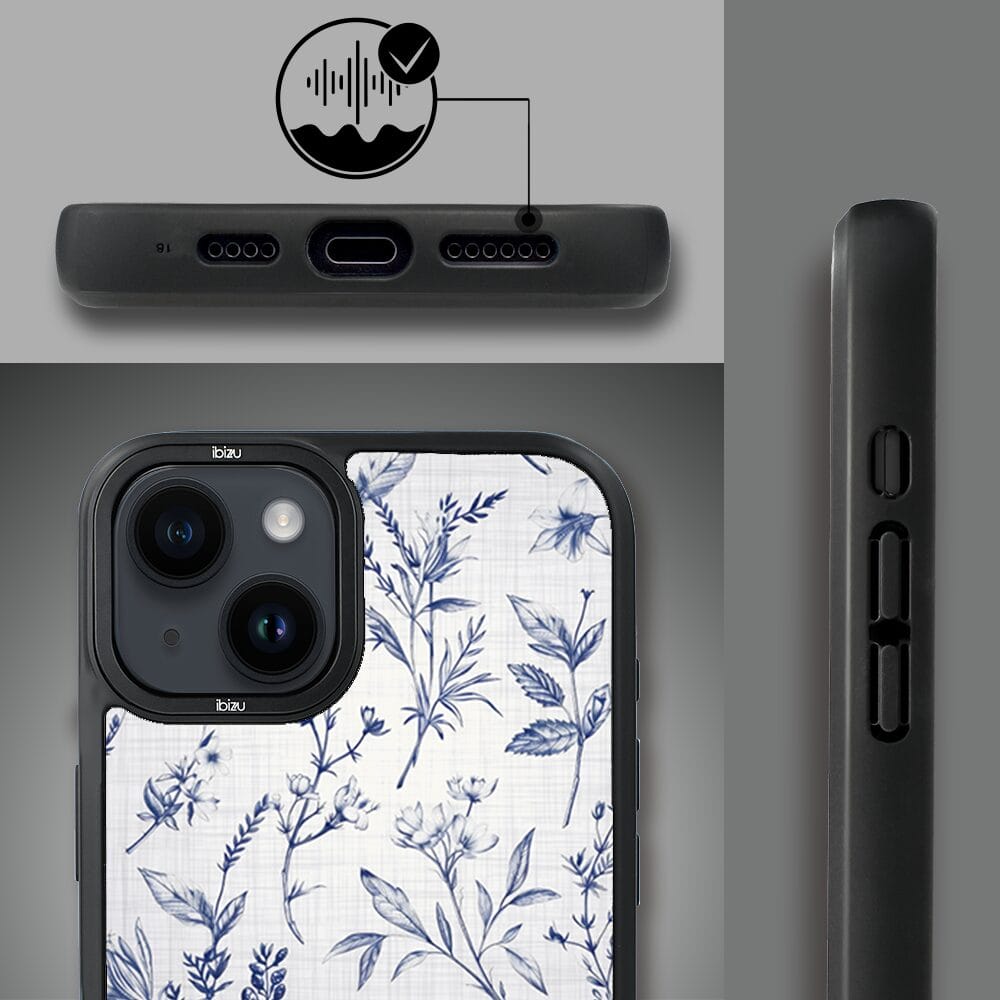 Etui do iPhone 14 IBIZU DropGuard Matt z MagSafe, Pastel Bloom, Lazurowe szepty - obrazek 6