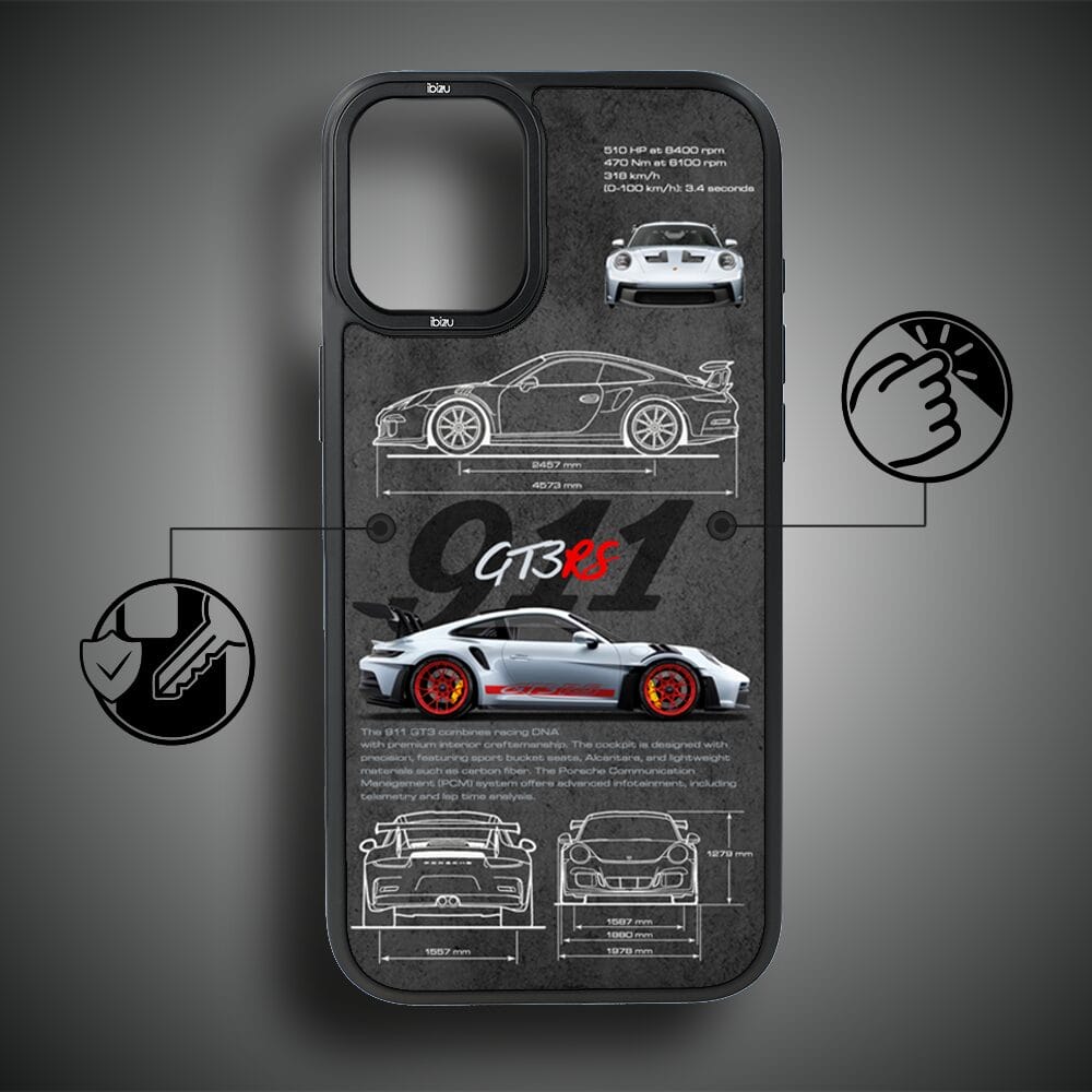 Etui do iPhone 16 Plus IBIZU DropGuard Matt z MagSafe, TechDrive, 911 GT3 RS - obrazek 7