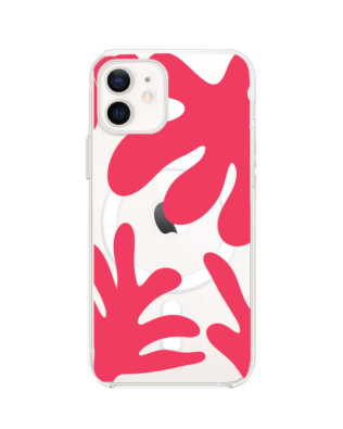 Etui do iPhone 12 Mini z MagSafe przeźroczyste, silikonowe Flexi, rafa