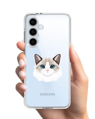 Etui do Samsung Galaxy S24 FE przeźroczyste, silikonowe Flexi, kot birmański