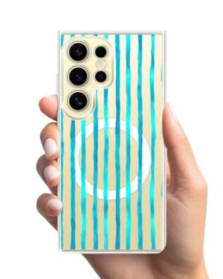 Etui do Samsung Galaxy S24 Ultra z MagSafe przeźroczyste, silikonowe Flexi, szept fal