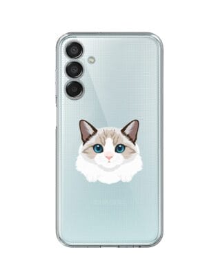 Etui do Samsung Galaxy M15 5G przeźroczyste, silikonowe Flexi, kot birmański