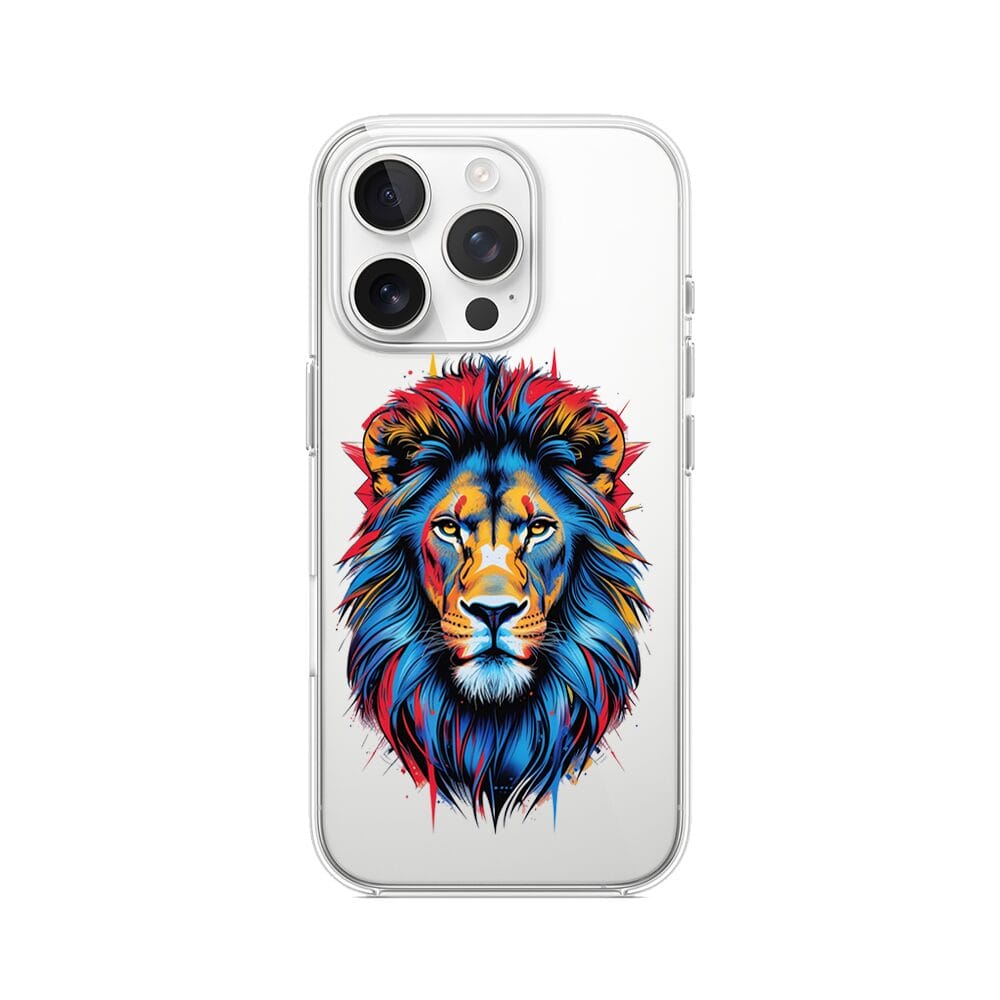 Etui do iPhone 16 Pro Max przeźroczyste, silikonowe Flexi, Dzika Mandala, Lew