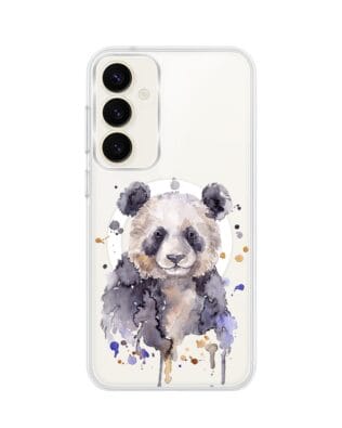 Etui do Samsung Galaxy S23 Plus z MagSafe przeźroczyste, silikonowe Flexi, Akwarelowe Zoo, Panda