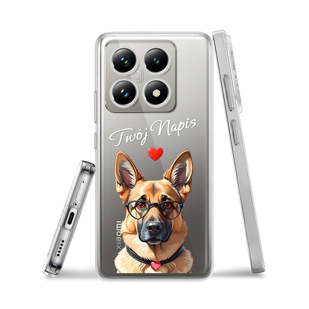 Etui do Xiaomi 14T przeźroczyste, silikonowe Flexi, Puppy Love, pies rasy Owczarek Niemiecki - obrazek 3