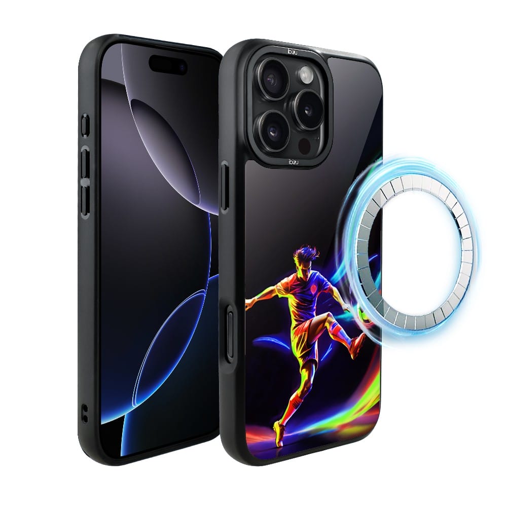 Etui do iPhone 16 Pro IBIZU DropGuard Matt z MagSafe, #ElectroMove, W rytmie piłki nożnej