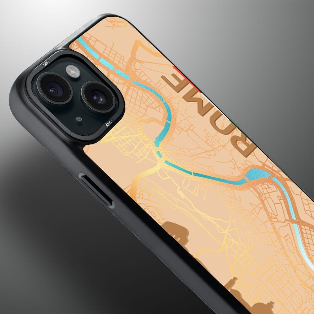 Etui do iPhone 15 IBIZU DropGuard Matt z MagSafe, Mapy Świata, Rome - obrazek 4