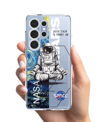 Etui do Samsung Galaxy S25 Ultra przeźroczyste, silikonowe Flexi, Keep Calm in Cosmos