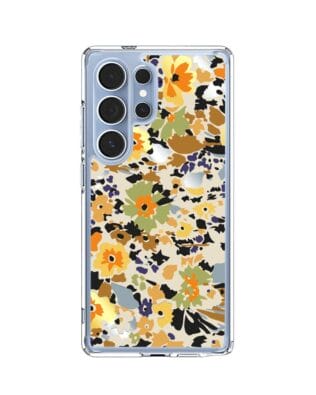 Etui do Samsung Galaxy S25 Ultra z MagSafe przeźroczyste, silikonowe Flexi, malowane kwiatki