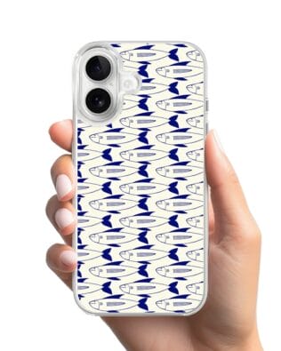 Etui do iPhone 16 z MagSafe przeźroczyste, silikonowe Flexi, pływające rybki