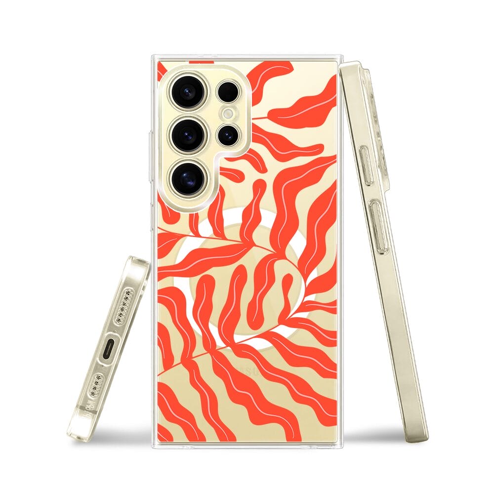 Etui do Samsung Galaxy S24 Ultra z MagSafe przeźroczyste, silikonowe Flexi, rafa koralowa - obrazek 3