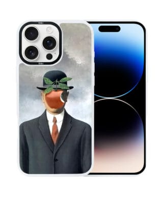 Etui do iPhone 14 Pro Max IBIZU DropGuard Matt z MagSafe, Rene Magritte, syn człowieczy