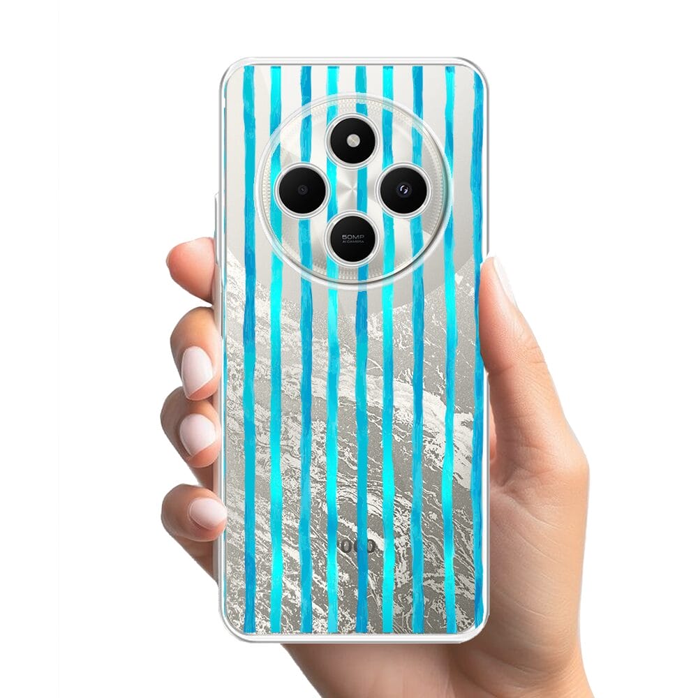 Etui do Xiaomi POCO C75 przeźroczyste, silikonowe Flexi, szept fal - obrazek 2