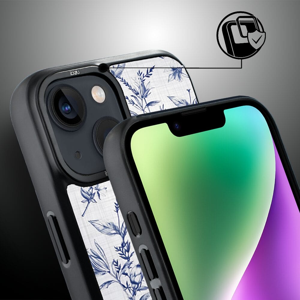 Etui do iPhone 14 IBIZU DropGuard Matt z MagSafe, Pastel Bloom, Lazurowe szepty - obrazek 3